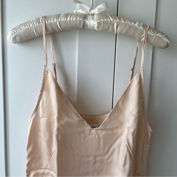ETTITUDE Sateen Slip Dress Bamboo Oat small New in Box - Picture 5 of 13